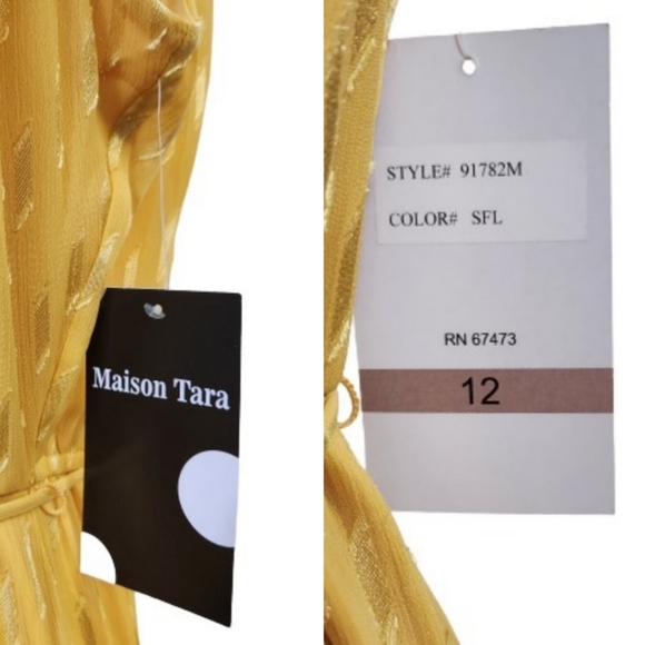 🆕️⬇️🎉HOST PICK🎉 Maison Tara Clip Dot Chiffon Maxi Dress - Picture 14 of 15